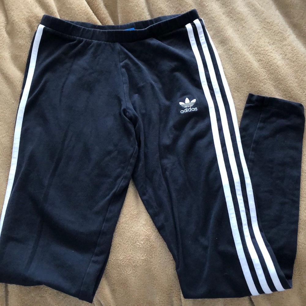 Adidas Cotton Leggings Black Size Small